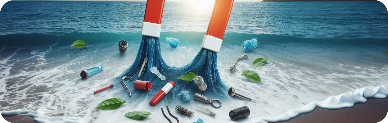 Ímãs: Solução para Remoção de Microplásticos dos Oceanos.
